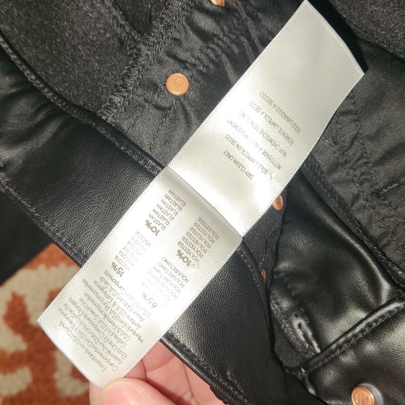 MOTHER -The Insider Ankle Faux Leather Jeans. size 25 - Picture 11 of 15